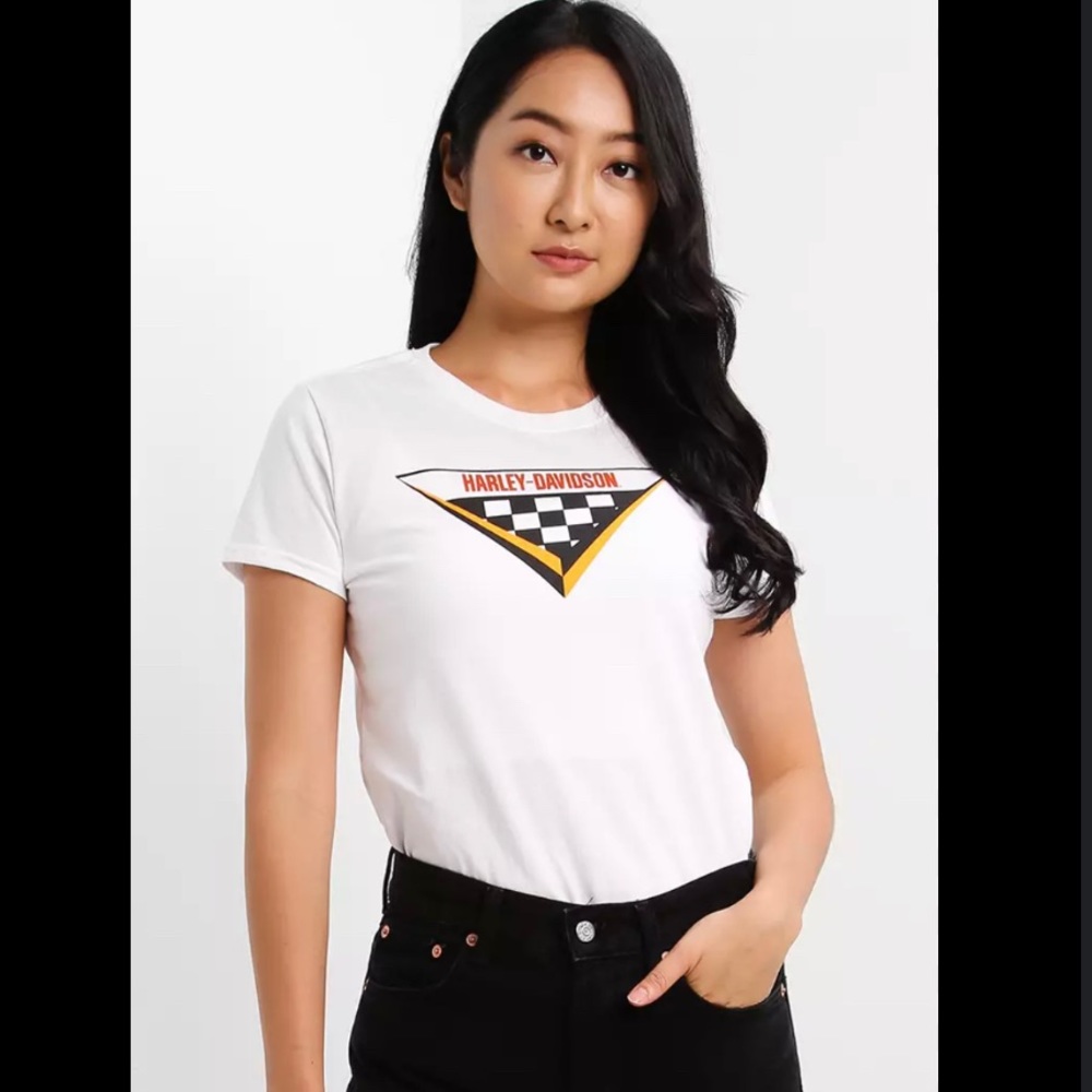 Harley Davidson Women's Forever Checkerboard Tee